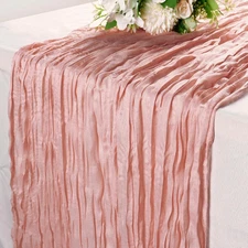 Dusty Pink Cheesecloth Table Runner 10FT Gauze Rustic Cheese Cloth Dining Table