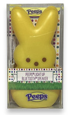 Peeps Light Up Bluetooth Speaker  Rechargeable Micro-USB Cable, Yellow, New