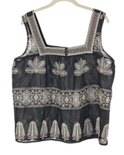 Lucky Brand Sleeveless Cotton Top Size XL