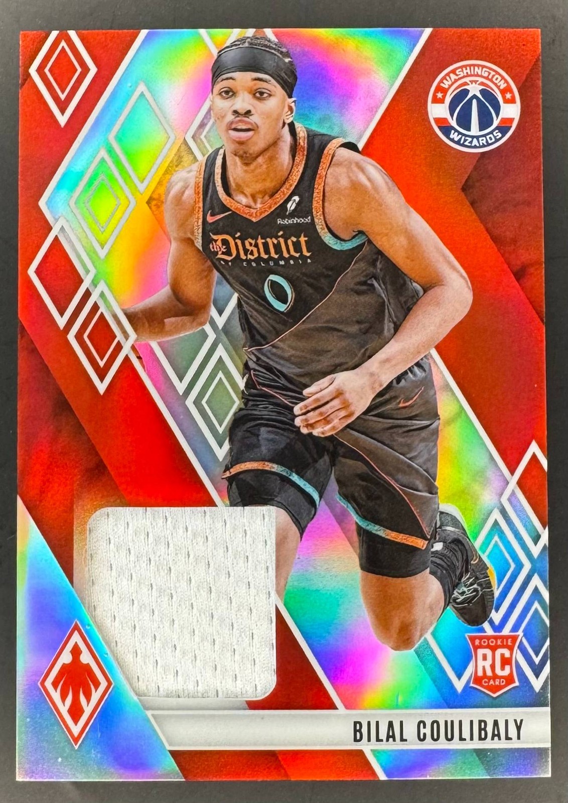 2023 panini phoenix bilal coulibaly #rm-bil rookie memorabilia patch