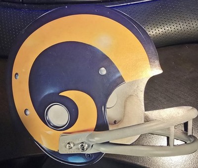 Vintage 1970s Saint Louis Rams NFL RIDDELL Football Helmet CARDBOARD Sign Plaque