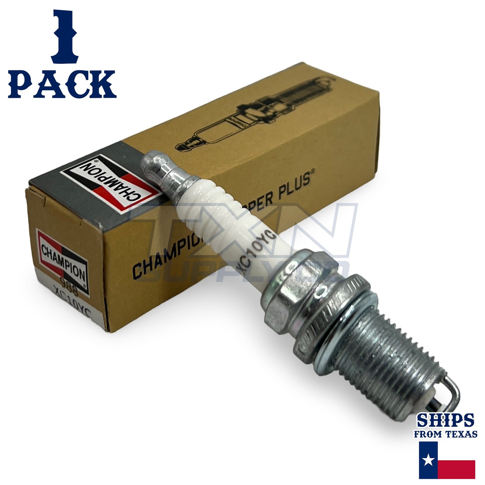 Champion 988 Copper Plus Spark Plug XC10YC - 1 Pack - Small Engine