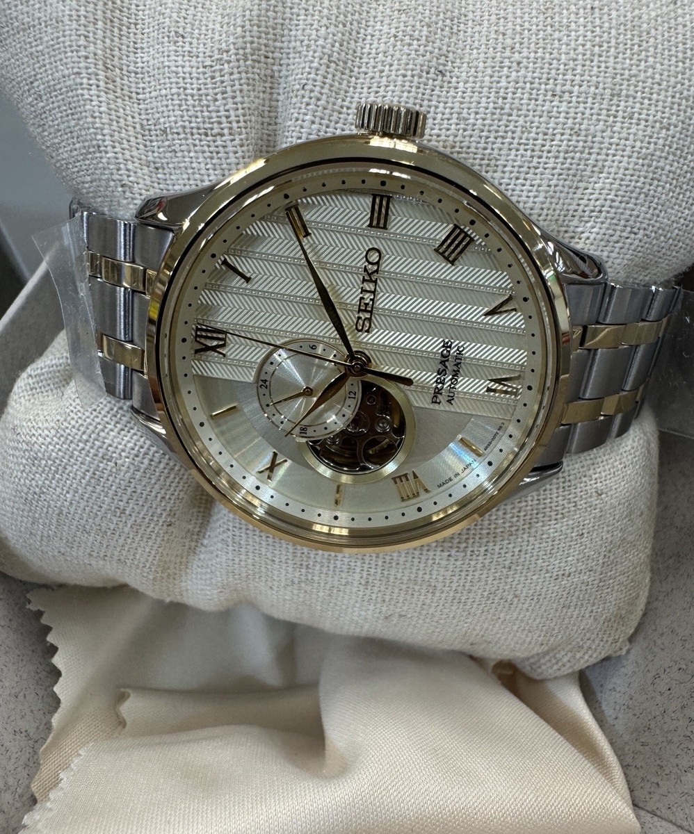 Seiko Presage Japanese Gardens Automatic Cream Dial Men's Two Tone