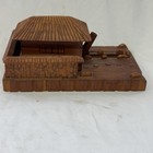 Vtg Mechanical Cigarette Dispenser Wooden Boat Works