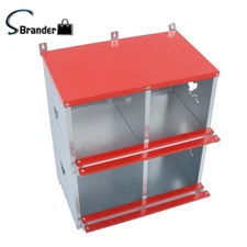 Durable Wall Mount 4 Compartment Chicken Nesting Box Metal Poultry Nest Box