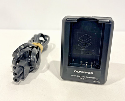 OLYMPUS BCS-1 ORIGINAL LI-ION BATTERY CHARGER W/ CABLE FOR BLS-1 BATTERY PACK