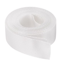 Flat Nylon Webbing Strap 1 Inch 4 Yards White for Backpack Luggage-rack