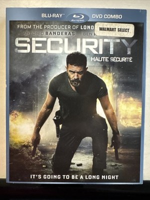Security (Blu-Ray) w/slipcover-Antonio Banderas Kingsley 2017 Rare OOP No DVD