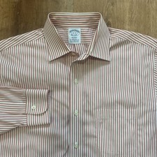 Brooks Brothers Regent Fit Men 16 32 Supima Cotton Long Sleeve Button Up Striped