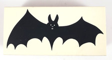 Halloween Bat Wood Mounted Rubber Stamp