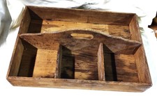 Boite à outils en bois ancienne vers 1900/1920