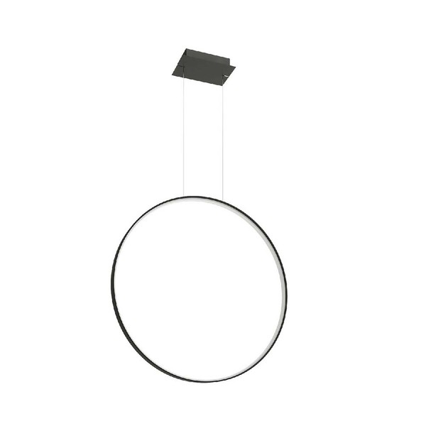HäNgeleuchte Pendellampe Ring Wohnzimmerleuchte Schwarz Led Designleuchte L 78Cm-image