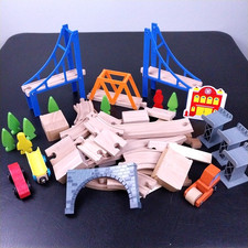 Lot of 53 Wooden Thomas  Friends Tracks, Accessories, and Compatible Pieces