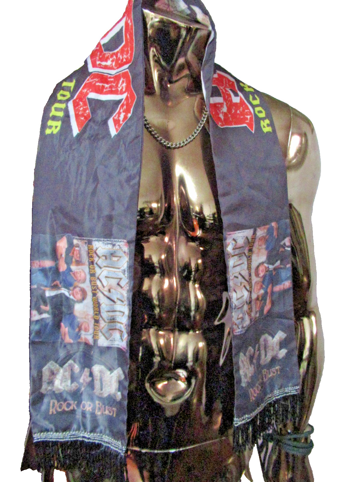 Ac/dc rock or bust world tour scarf official concert merchandise 2015