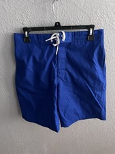 Lands End Mens Swim Trunk Blue Size Small