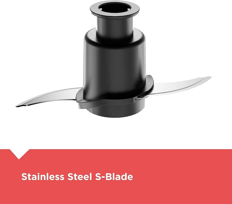 BLACK+DECKER 8-Cup Food Processor – 450W Stainless Steel Chopper & Slicer - Image 4 of 4