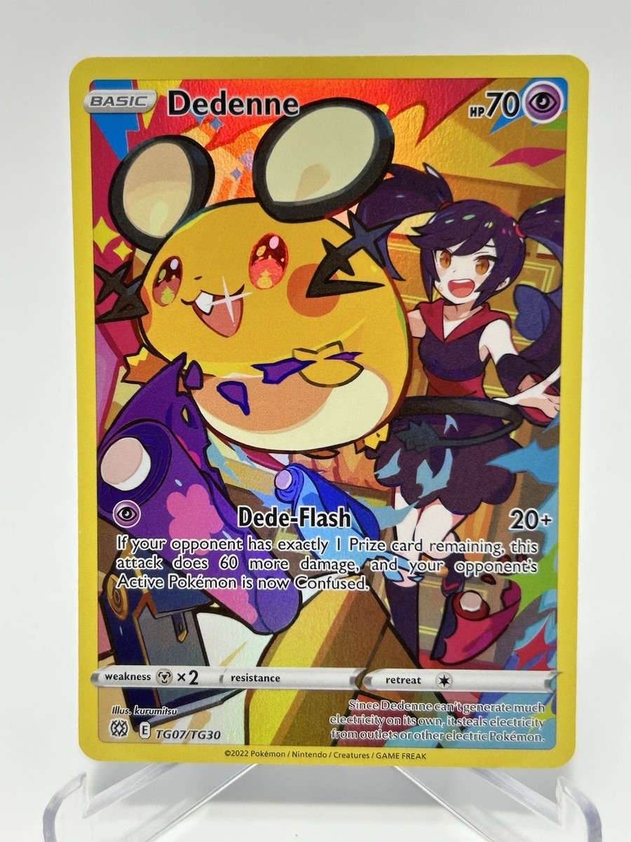 pokemon tcg brilliant stars single cards tg07 tg30 dedenne card TG07/TG30 - - Trainer Gallery Card Number / Rarity Full Art/Dedenne (TG07) 2022 Pokemon