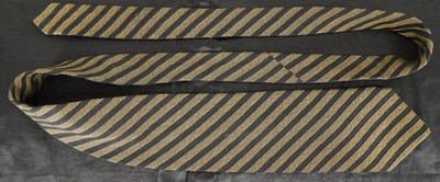Robert Talbott Studio hand made in USA Italian silk tie Diagonal stripe black