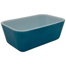 Pyrex 15 Turquoise Teal Aqua Blue Loaf Pan Di...