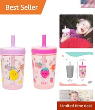 Lightweight 15oz Sippy Cups for Kids – Sweet Berry & Lemon Zest, Eco-Friendly