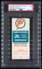 Mud Bowl Orange Bowl, Miami - PSA 3 Ticket 1982 AFC Championship Miami New York