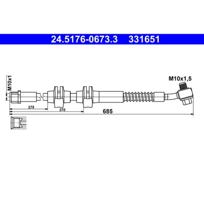 ATE 24.5176-0673.3 Bremsschlauch Bremsen