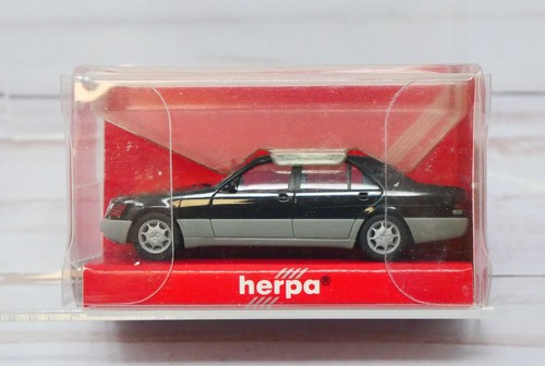 Herpa 020947, Mercedes-Benz 600 SEL 4 puertas, negro-gris, escala 1/87 HO | Zustand: New