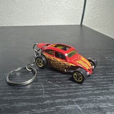 Custom VW Bug Hotrod Keychain 1:64 Diecast Hot Wheels Matchbox Gift