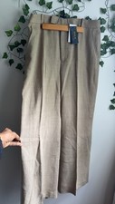 Women  s Pleated Beige Ralph Lauren Slack Pants Size 10 BRAND NEW