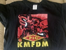 KMFDM vs PIG original shirt EBM Industrial Raymond Watts Nine Inch Nails