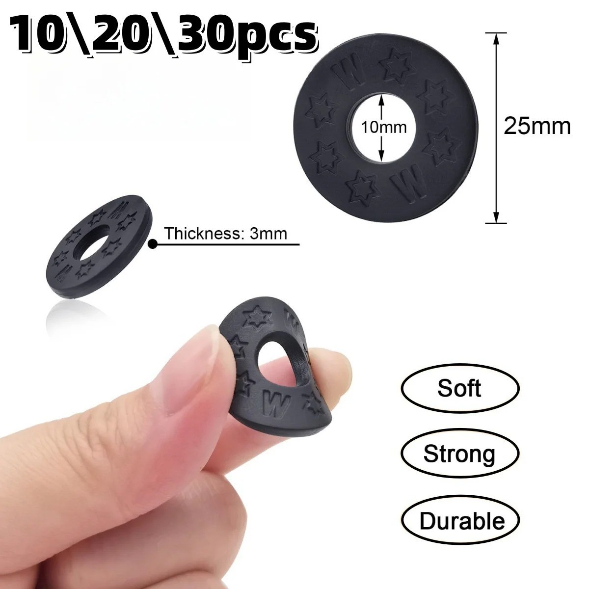 10PCS Guitar Strap Locks Rubber Strap Blocks Bass Electric Secure Hold 2