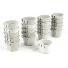 20-Pack - Gray Cage Cups for Feed  Water for Poultry, Ducks, Birds, Hamsters