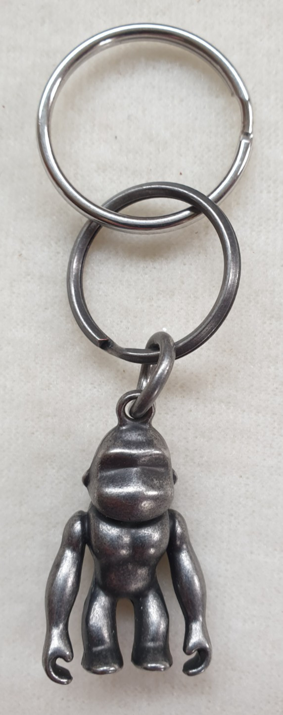 KIPLING ROBOT MONKEY KEYRING PEWTER GREY COLOUR - image 1