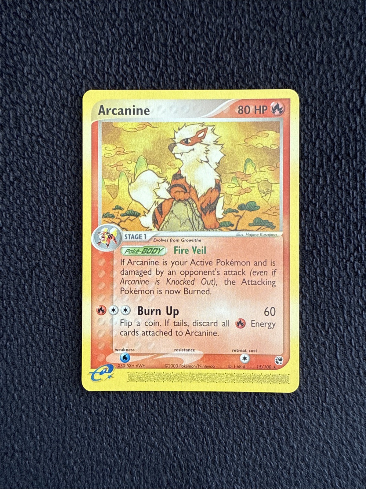 Pokémon Arcanine - 15/100 - Rare EX Sandstorm Set - Pokemon TCG Card - LP