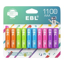 Ebl Rechargeable Aaa Batteries 10 Pack 1.2V Nimh Pre-Charged Triple A Battery