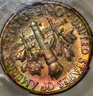 1958-D 10C Roosevelt Dime CACG MS66 Rainbow Toned CAC — photo 4