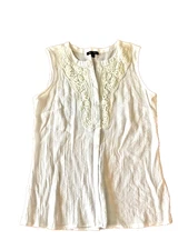 Notations, Ladies White Blouse / Top, Size L