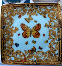 Le Jardin Butterfly plate dessert bread candy dish Rosenthal Versace SALE