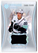 2023-24 Ultimate Collection Jerseys Ryker Evans Rookie 566/599 Seattle Kraken