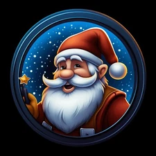 Santa Patch Iron-on Applique Cartoon Kid Craft Snow Jolly Elves Christmas Badge