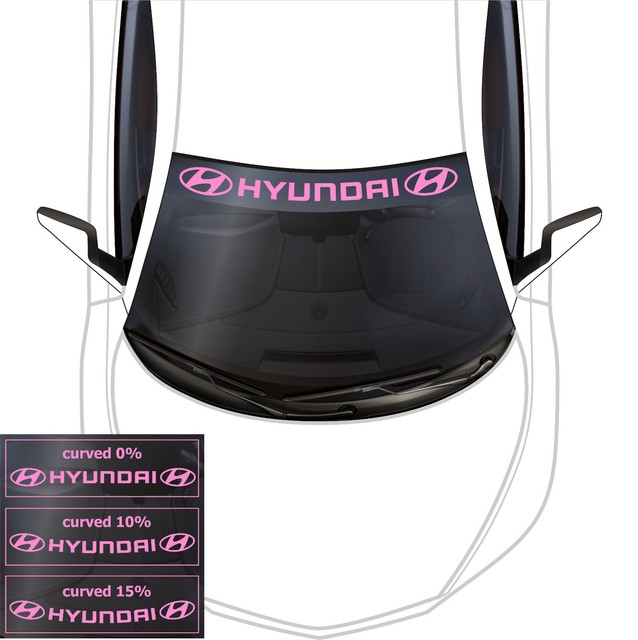 Hyundai Windshield Banner 2 Front Car Decals Stickers Vinyl Emblem
