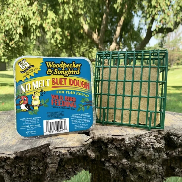 C&S No Melt Suet Dough Woodpecker & Songbird Wild Bird Food, New 10 oz