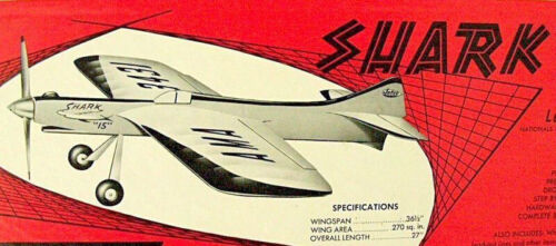 NEW LASER CUT JETCO SHARK 15 C/L MODEL AIRPLANE SHORT KIT .15 - .25 ENGINES - Picture 4 of 5