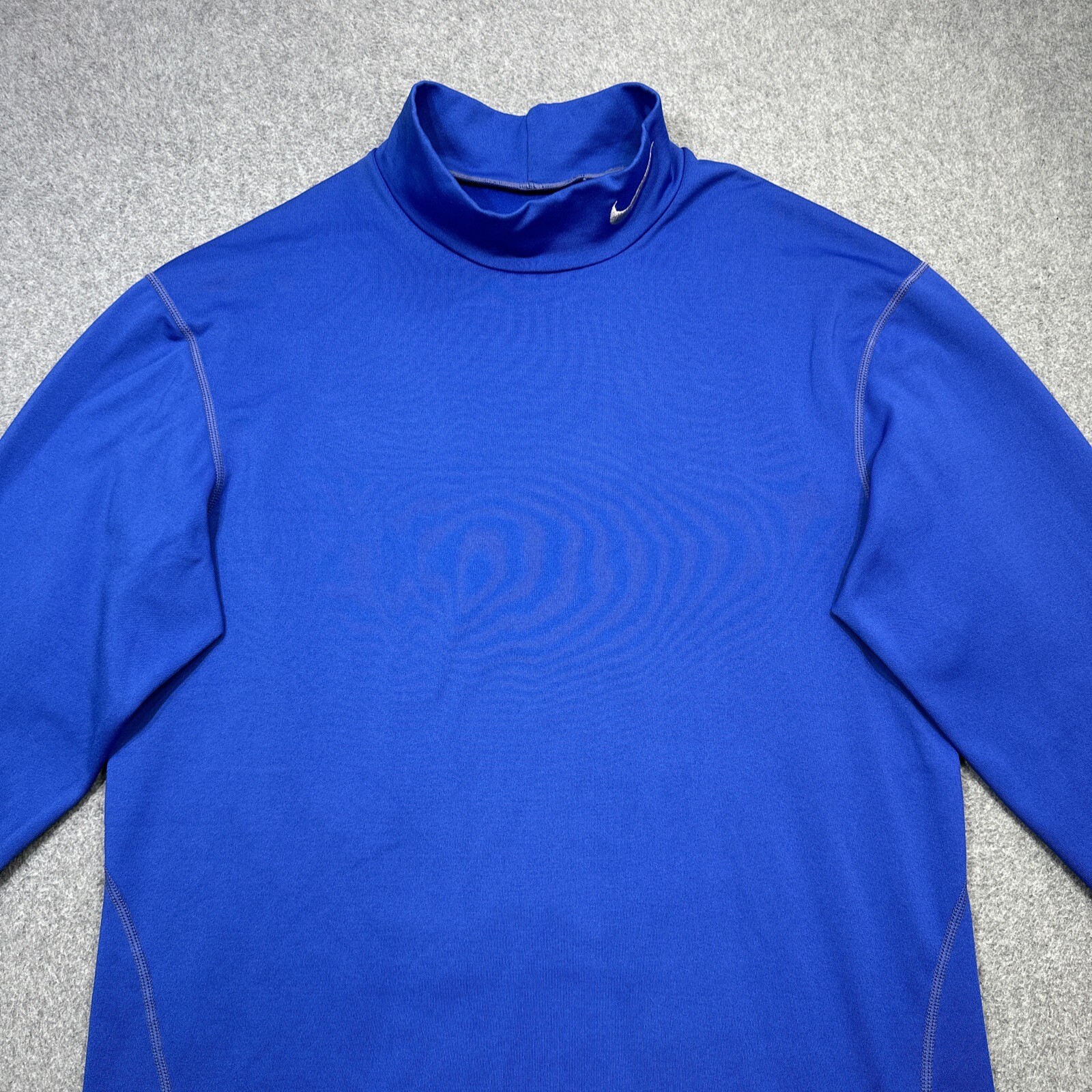 Nike Shirt Mens XL Blue Pro Combat Compression Mock Neck Dri Fit