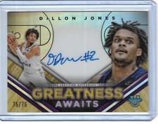 Dillon Jones 2023-24 Bowman Best U Greatness Awaits Auto 75/75  Thunder Wizards