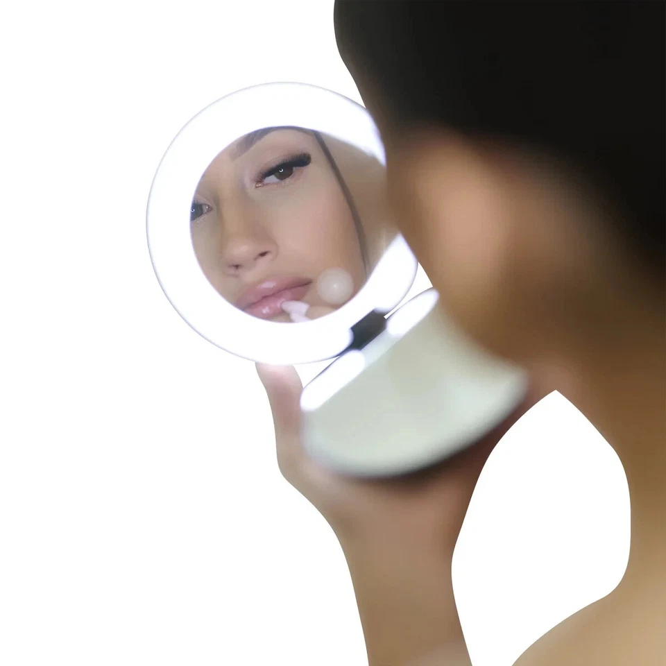 ILIOS Lighting LED Rechargeable Compact Mirror Black 1X / 10X - New Unsealed Box - Image 2 of 4