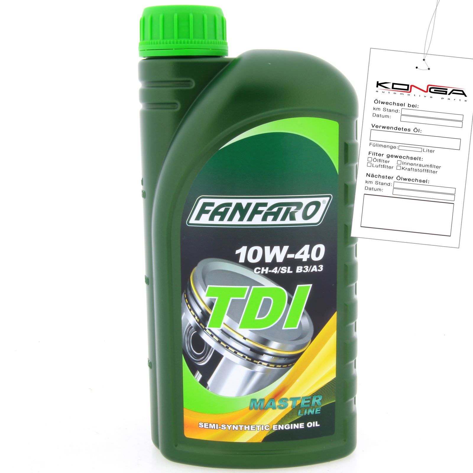 5L FANFARO TDI 10W-40 Motoröl + 300ml MANNOL Motor Flush – Teilsynthetisch, API CH-4/SL