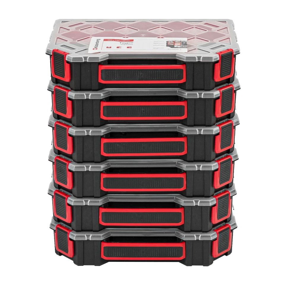 6x Sortimentskasten TAGER 195x284x60 Sortimentsbox Sortierbox Kunststoff - Bild 3 von 4