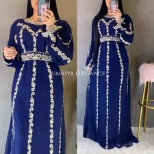SALE New Moroccan Dubai Kaftans Islamic Farasha Abaya Dress Very Fancy Long Gown