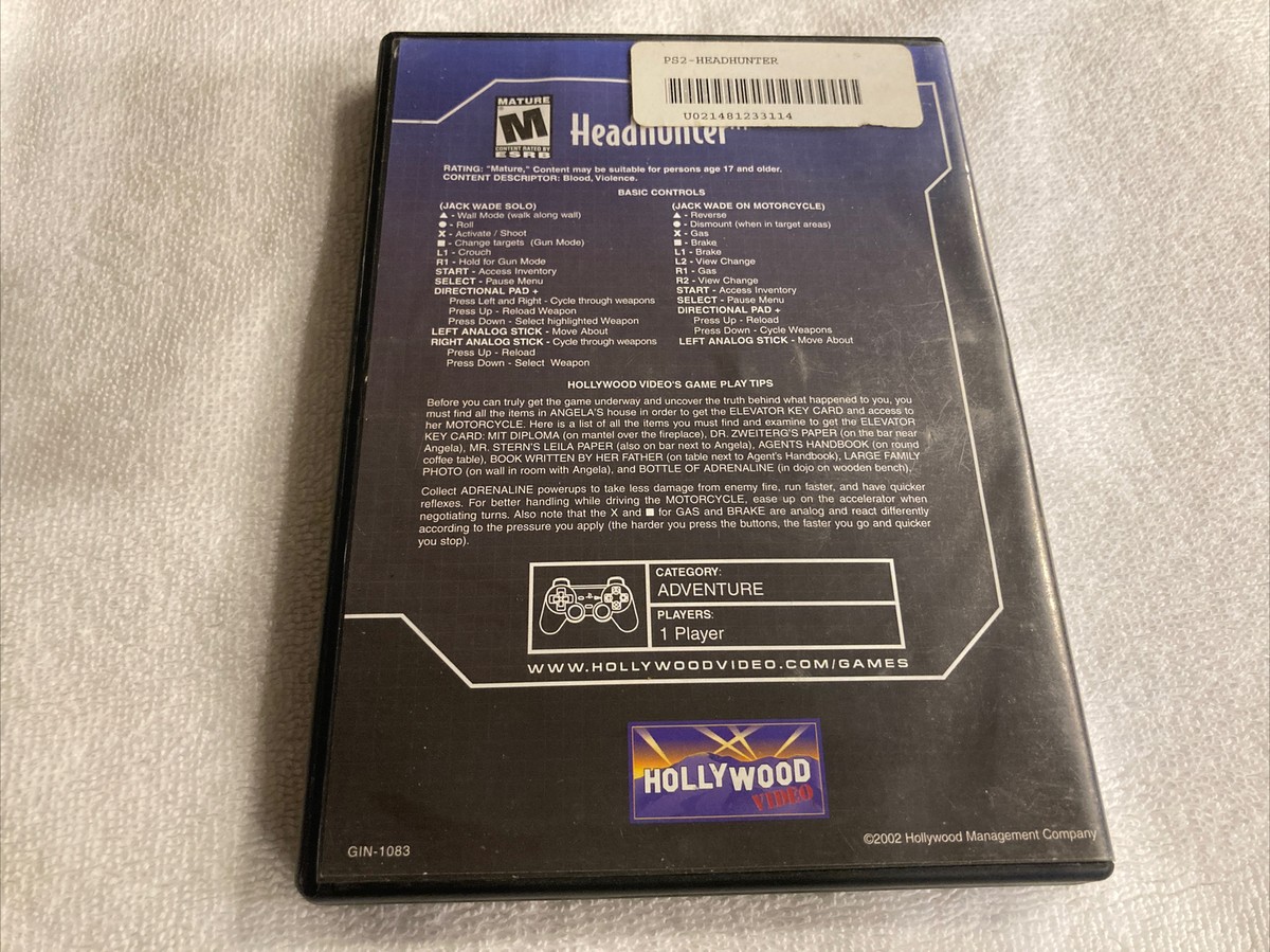 PS2 Headhunter PlayStation 2 PS2 Game & Case - No Manual | eBay